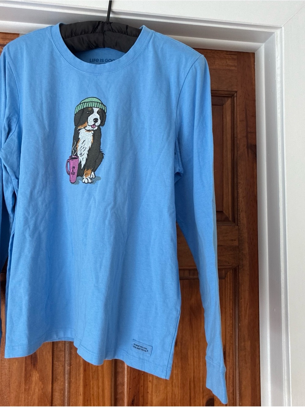 Life is Good Women's Bernese Mountain Dog Long Sleeve Crusher Tee XL
